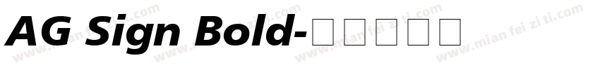 AG Sign Bold字体转换